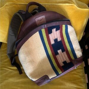 Will Leather Goods Brown and Patterned Backpack